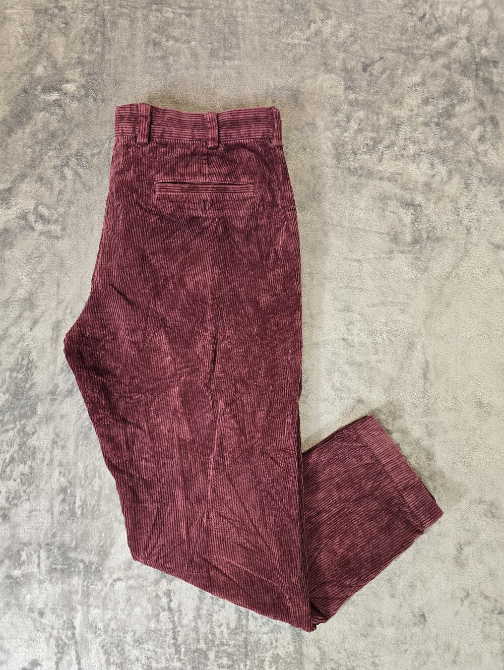 Vintage Brooks Brothers Milano Fit Burgundy Corduroy Pants Trousers Size 36x30